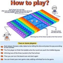 nafhotoz Dice Fidget Game Pop It Board – Rainbow Sensory Toy image 2