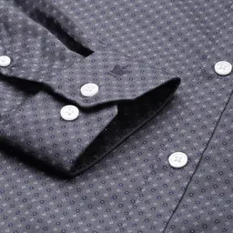 louis philippe Men Slim Fit Printed Button Down Collar Formal Shirt image 3