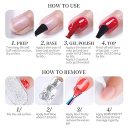 BORN PRETTY Black Spar Series Glossy UV LED Gel Nail Enamel 10ml- Shade BP121 image 5