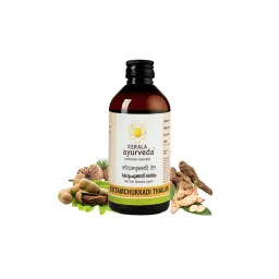 Kerala Ayurveda Kottamchukkadi Thailam 200 ML|For Tennis Elbow & Sports injuries|Relieves joint swelling and inflammation|Pain Relief Oil |With Kottam, Chukku, Vayambu, Rasna, Devadaru in Sesame oil-picture-39
