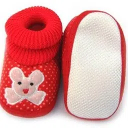 pearsilk Unisex baby Newborn Booties Baby First Walking Shoes Sandals With Anti Slip SoleToe to Heel Multicolor Pack Of 3 image 5