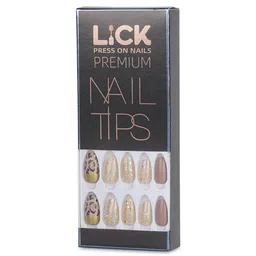 LICK 30 Pcs Glossy Glitter & Animal Print Fake nails-Artificial Press On Nails image 4