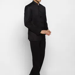 ROYAL KURTA Men Mandarin Collar Formal Bandhgala Blazer image 5