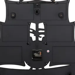 Attractionz Black & Gold Toned Ship Design Contemporary Analogue Wall Clock image 2