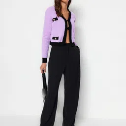 Trendyol Colourblocked Front Open Sweater image 4