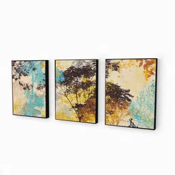art street Multicolour Engineered Wood (Set of 3) Art Panels image 3