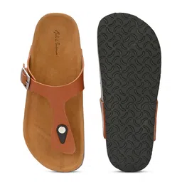 Mast & Harbour Tan Slip-On Comfort Sandals image 3