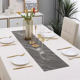 HOKIPO Brown Textured PVC Table Runner image 5