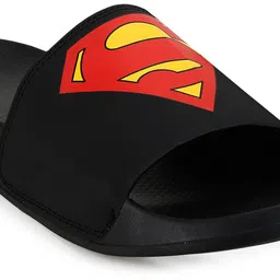 Campus Men Black & Red Printed Sliders image 5