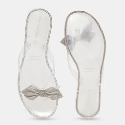 Forever Glam by Pantaloons Embellished T-Strap Flats With Bows image 5