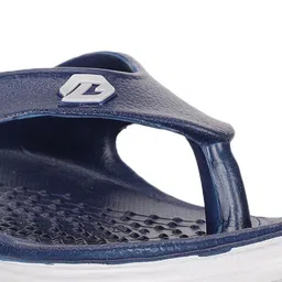 Bata Men Blue & White Rubber Thong Flip-Flops image 4