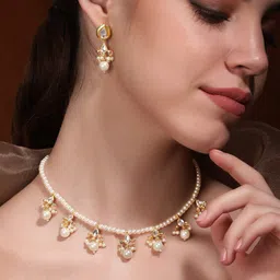 Rubans Kundan-Studded & Pearl-Beaded Jewellery Set-picture-20