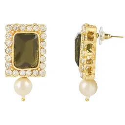 I Jewels Gold-Plated Stone Studded Jewellery Set image 5