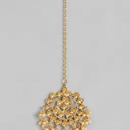 Peora Gold-Plated Kundan-Studded Jewellery Set image 5