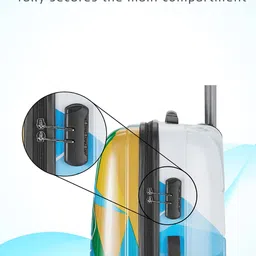 Safari Luma Printed Poly Carbonate Medium Hard Trolley Bag - 65 cm image 3