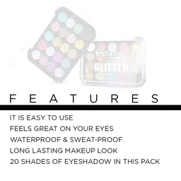 SHRYOAN 20 Shades Glitter Eyeshadow Palette - Shade 02 image 5