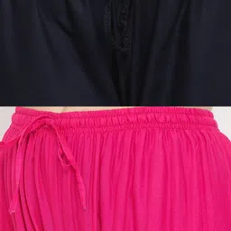 Clora Creation Women Pack of 2 Solid Wide Leg Palazzos image 3