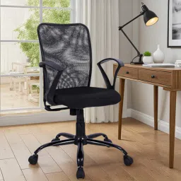 mintwud from pepperfry Arata Breathable Mesh Ergonomic Chair in Black Colour-picture-23