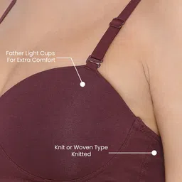 LYRA Cotton Seamless Wrinkle-Free Cups Bra With Detachable Strap image 5