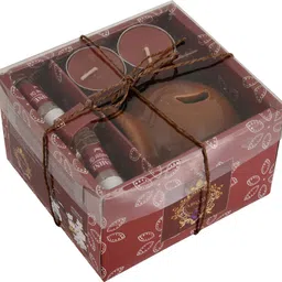 miraaye Set Ceramic Oil Burner , 2 Vaporizer Diffuser Oil & 2 Tealight Candle red Candle-picture-12