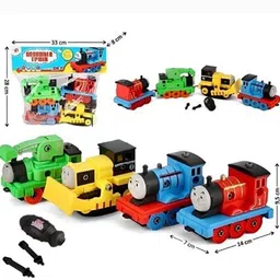 ahbht Train Vehicle Set with 1 Screwdriver Assembly and Disassembly for Toddler image 2