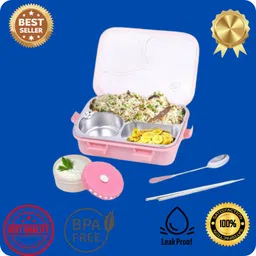 evara international Tiffin Box With Soup Bowl,Spoon,Fork 1 Lunch Box _P25 3 Containers Lunch Box-picture-18
