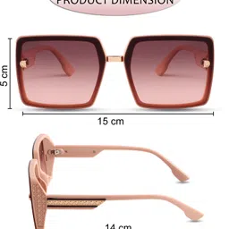 teen & 20 Gradient, UV Protection Retro Square Sunglasses (Free Size) image 4