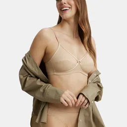 Jockey Wirefree Non Padded Cotton Medium Coverage Cross Over Everyday Bra-1242 image 2