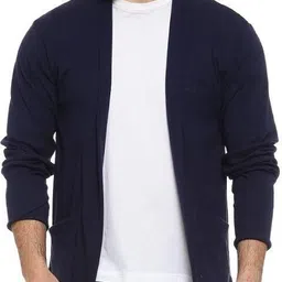 trendolo Men Jacket Style Full Sleeve Dark Blue Shrug-picture-29