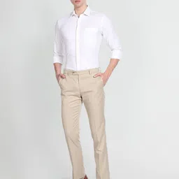 Arrow Checked Spread Collar Slim Fit Formal Cotton Shirt image 4