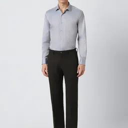 Van Heusen Self Design Spread Collar Cotton Formal Shirt image 5