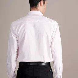 Cantabil Men Spread Collar Vertical Striped Cotton Formal Shirt image 2