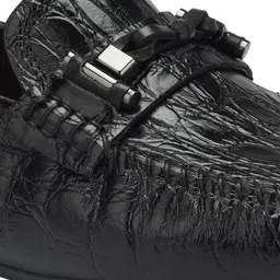 ROSSO BRUNELLO Men Textured Formal Horsebit Loafers image 2