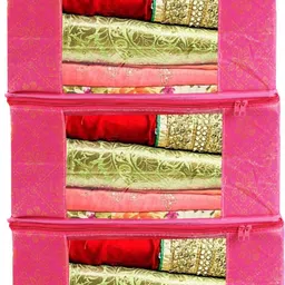 CHAMPARAN High-Quality Trendy Saree Cover Storage Bag For Wardrobe Organizer Cotton Laundry Bag-image-22
