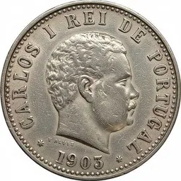 vkcoins UMA Rupia 1903 Charlie I, Portuguese India Silver Plated rare Old Coin Modern Coin Collection image 1
