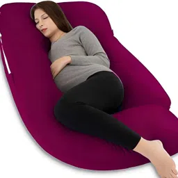 Polyester Fibre Stripes, Solid Pregnancy Pillow Pack of 1-image-7
