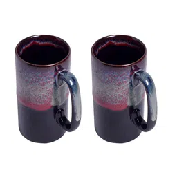 unravel india Studio Glazed (Set of 2) Ceramic Beer Mug image 3