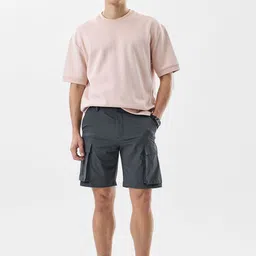 snitch Solid Men Grey Cargo Shorts image 5