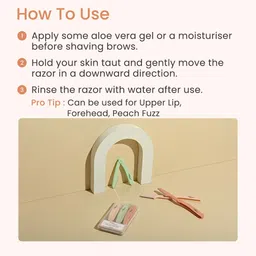 earth rhythm Face Razor, Painless Hair Removal, For Eyebrows, Upper Lip, Forehead - Pck of 3, Men & Women image 4