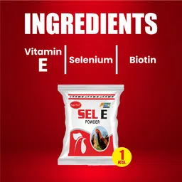 super pure SEL-E Powder Vitamin E & Selenium Supplement for Cattle, Goat & Poultry Pet Health Supplements image 4