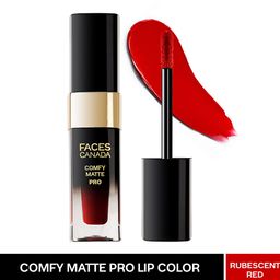 FACES CANADA Comfy Matte Pro Liquid Lipstick 5.5ml - 10Hr Stay & No Dryness - Rubescent Red 04-picture-13