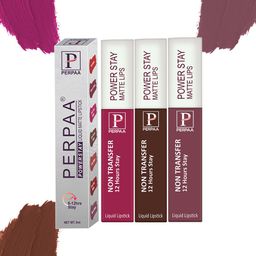 PERPAA Set Of 3 Power Stay Long Lasting Liquid Matte Lipsticks - 5 ml Each - 10-16-23-picture-1