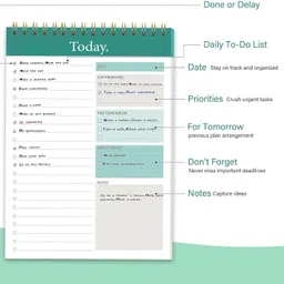 ttwone To Do List Notepad - Daily Planner Notepad Undated Multicolor B5 Note Pad Ruled 60 Pages image 2