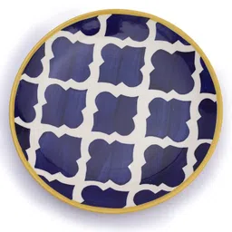 volcraft Ceramic Quarter Plate Blue Umrao | Snack Plate | Size 7 inch | Microwave Safe Dinner Plate image 5