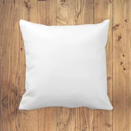 zeba White Microfiber Solid 16x16 inches Cushion Insert image 1