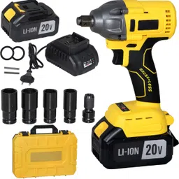 digital craft 20V Cordless Impact Wrench, 430Nm Torque, 2400RPM, 2 x 4.0Ah Battery Packs Cordless Impact Wrench image 1