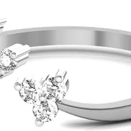 avsar Gold and Cubic Zirconia Stone Ring BGR013WBN 14kt White Gold ring image 5