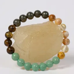 rappersshop Pyrite, Green Aventurine, Tiger's Eye, Citrine Bracelet image 5