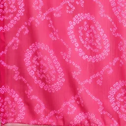 parmila fashion Printed Bandhani Chiffon Saree image 5