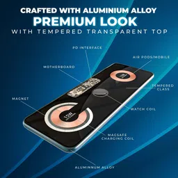 JCBL Accessories 35W Magsafe/Non-Mangsafe, Dual 15W Fast Wireless for Mobile, Watch & Airpods Charging Pad image 2